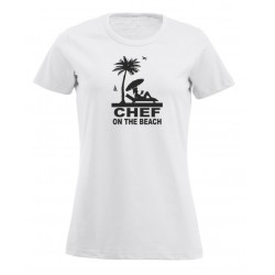 T-Shirt Donna Chef On The Beach Bianca
