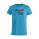 T-Shirt Turchese Kiss the Chef