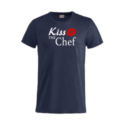 T-Shirt Blu Kiss the Chef