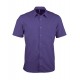 Camicia Uomo Policotone Manica Corta Viola