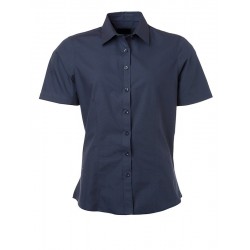 Camicia Donna Policotone Manica Corta Blu