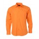 Camicia Uomo Policotone Manica Lunga Arancio