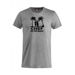 T-Shirt Chef On The Beach Grigia