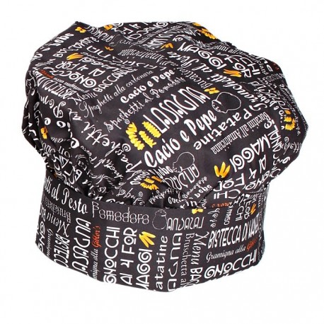 Cappello da cuoco americano colore nero, 65% Polyester 35%Baumwolle 220  g/m², schwarz